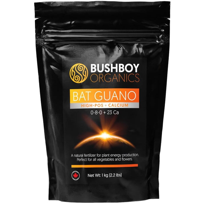 BAT GUANO 0-8-0 23Ca+ 1KG (2.2lbs) - Bushboy Organics